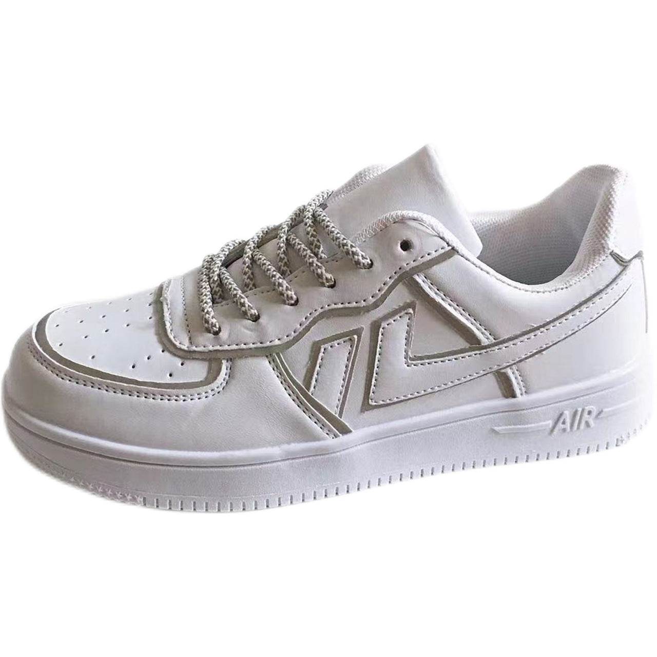 Reflective White Sneakers for Men & Women - Stylish Vulcanize Shoes 2025 - Buy Center