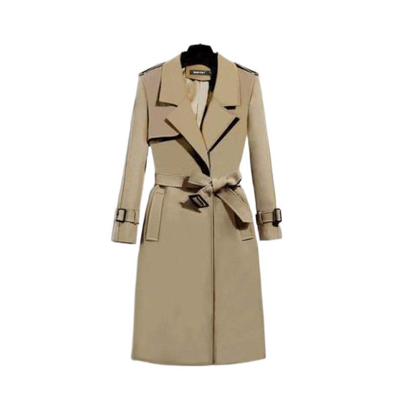 Elegant Slim-fit Trench Coat for Women - Stylish & Comfortable Mid-Length - Buy Center