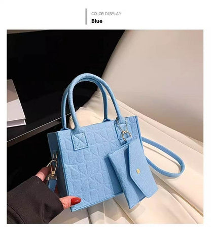 Buycenter Women's Fashion Felt Handbag - Stylish Small Shoulder Bag - Buy Center