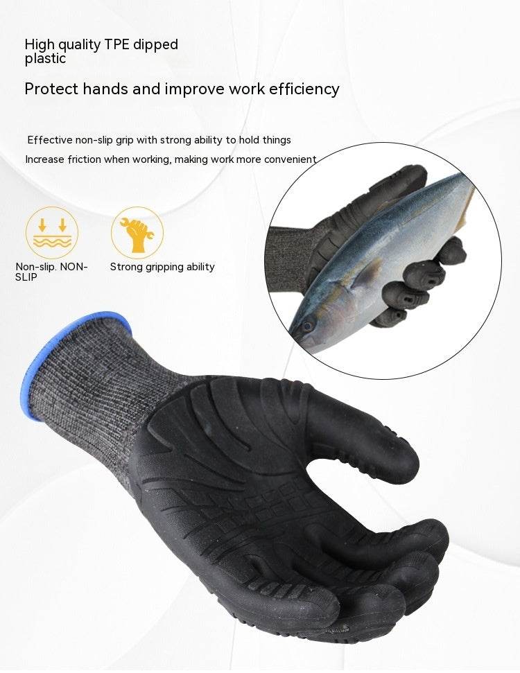 TPE Impregnated Rubber Gloves - Soft, Breathable, Non-Slip Grip Design - Buy Center
