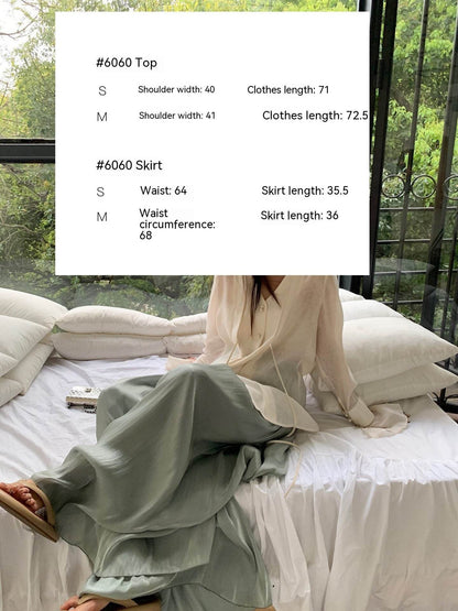 Buycenter Women's Tencel Shirt Suit - Long Sleeve Chinese Style Jumpsuit - Buy Center