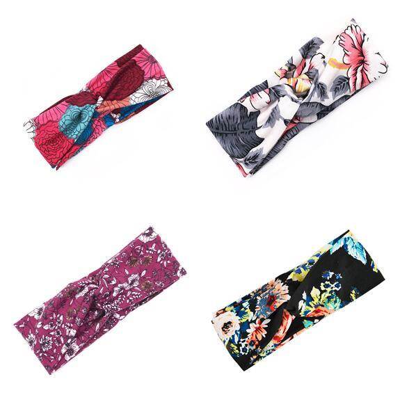 Floral Cross Hair Band - Stylish Multi-Purpose Headband for Women 2025 - Buy Center
