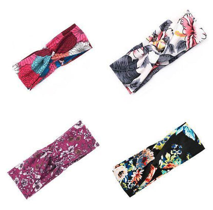 Floral Cross Hair Band - Stylish Multi-Purpose Headband for Women 2025 - Buy Center