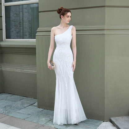 Buycenter Fairy Fantasy Evening Dress - Backless Fishtail Style, Multiple Colors - Buy Center