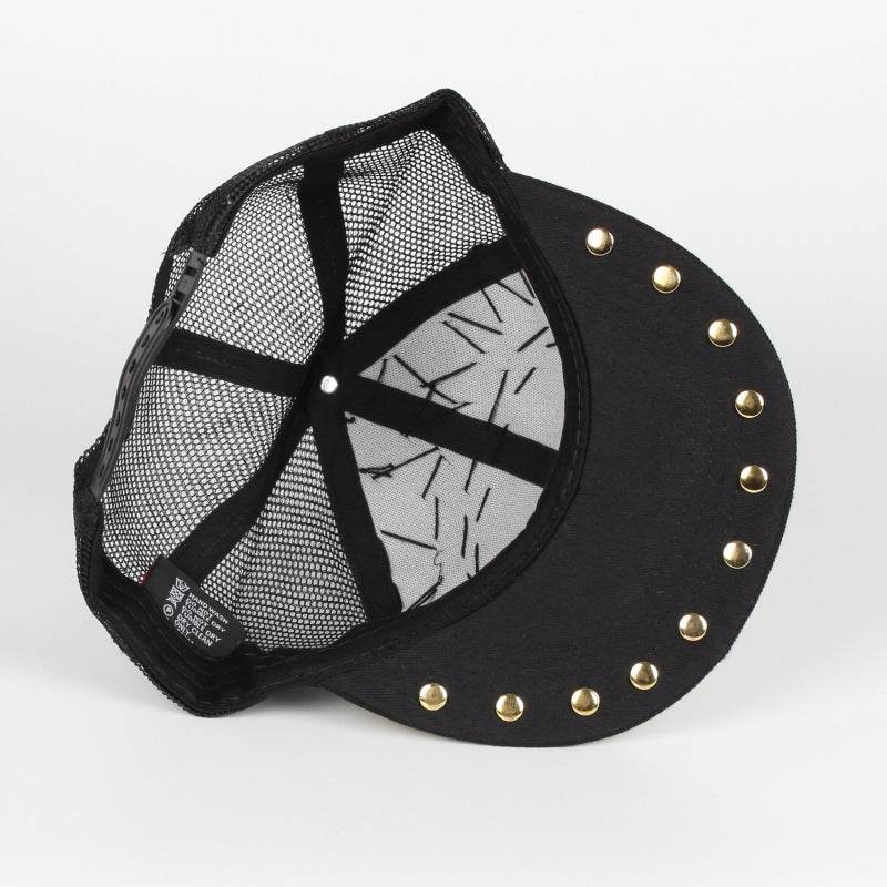 Handmade Skull Leopard Rivet Baseball Cap - Adjustable Unisex Fashion - Buy Center