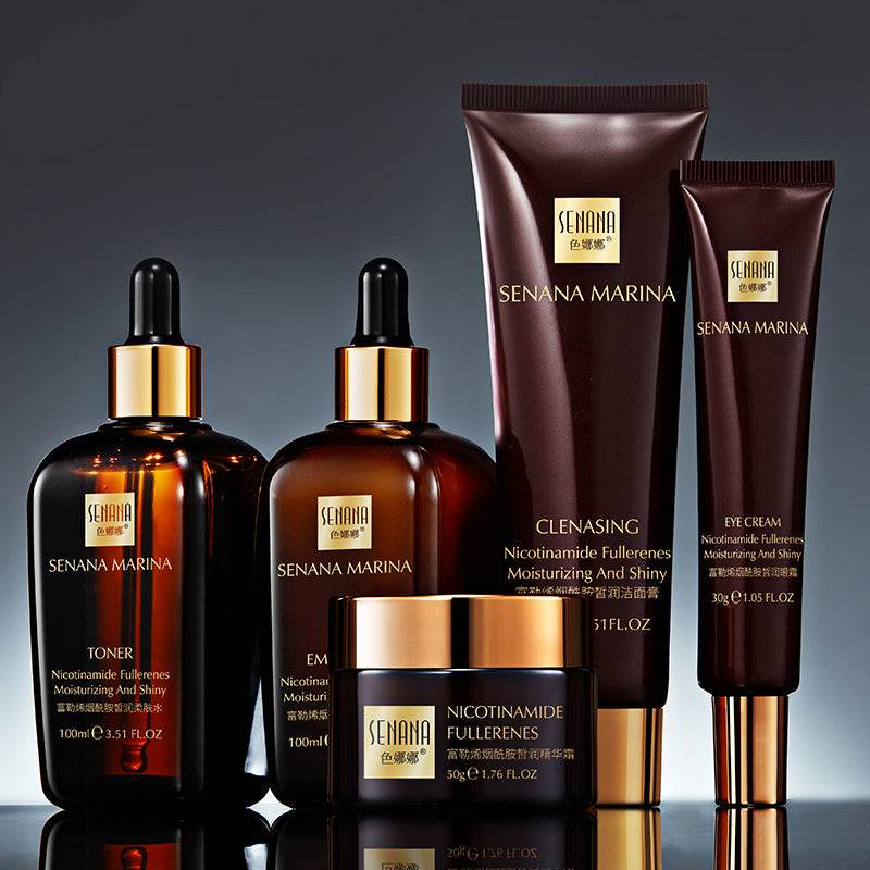 Senana Marina Fullerene Nicotinamide Facial Kit - 5-Piece Moisturizing Set - Buy Center