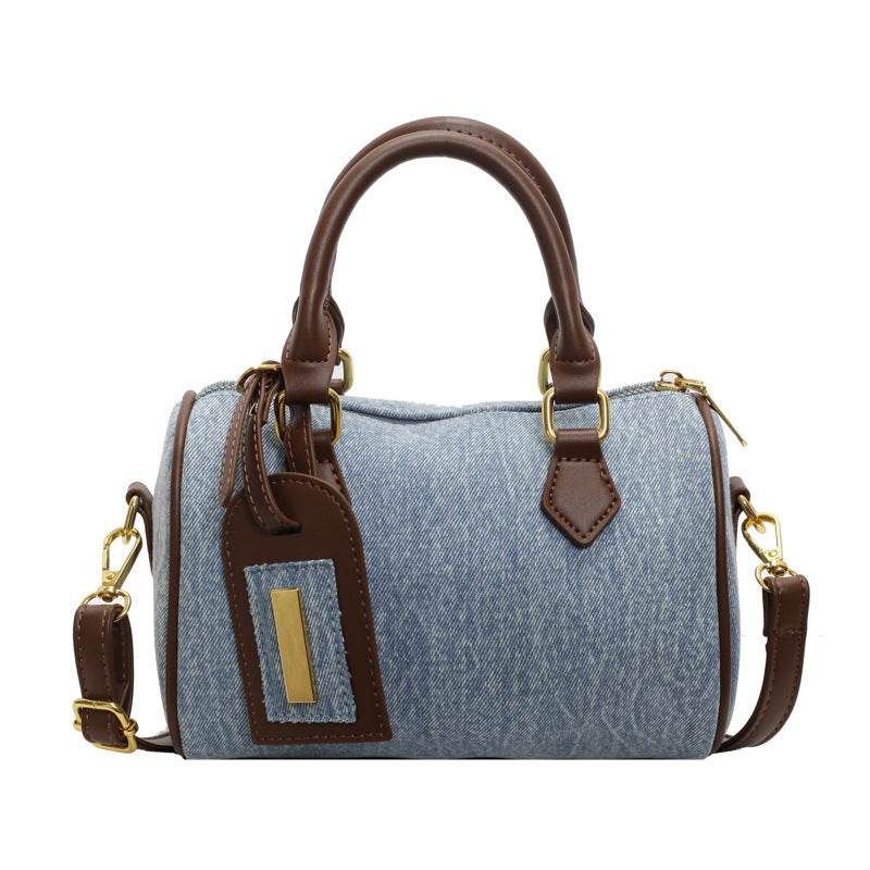 Buycenter Women's Retro Denim Handbag - Trendy Shoulder Bag in Blue - Buy Center