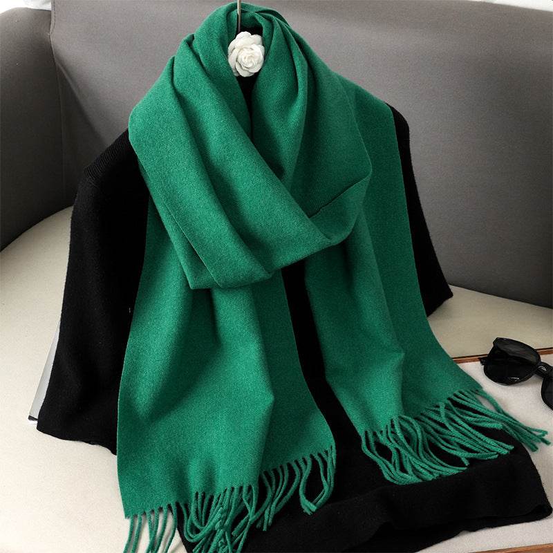 Solid Color Cashmere-like Scarf for Women - Warm, Quick-Drying Shawl - Buy Center