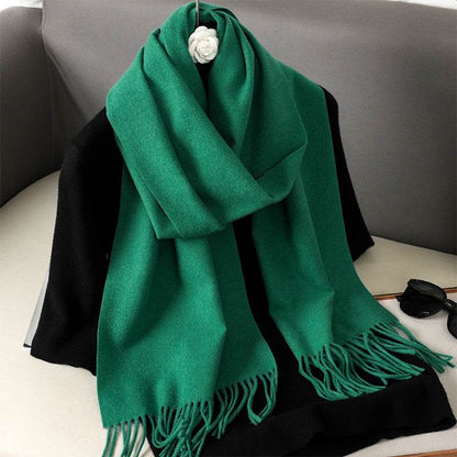 Solid Color Cashmere-like Scarf for Women - Warm, Quick-Drying Shawl - Buy Center