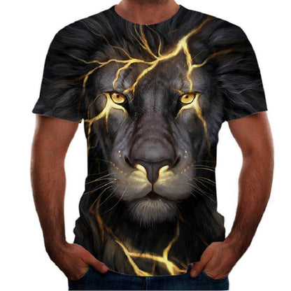 Men's 3D Animal Print T-Shirt - Casual Short Sleeve Fashion 2025 - Buy Center