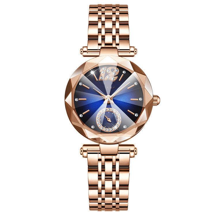 Buycenter Women's Quartz Dress Watch - Multi-pronged Gradient with Diamonds - Buy Center