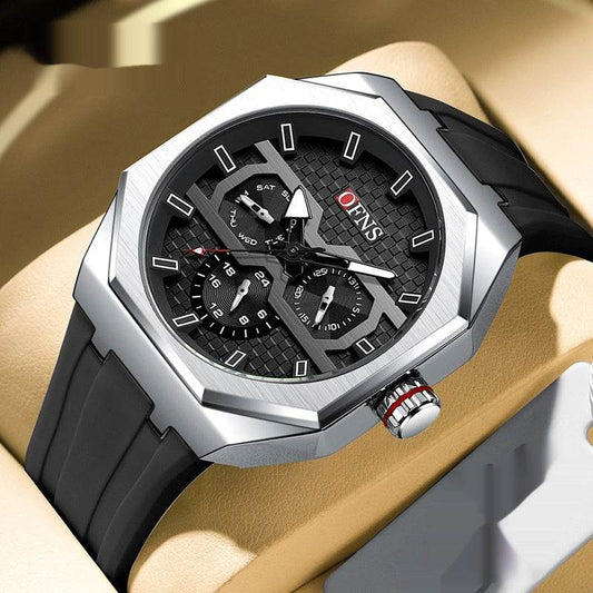 Stylish Three Eyes Quartz Watch - Waterproof Men's Sports Accessory 2025 - Buy Center