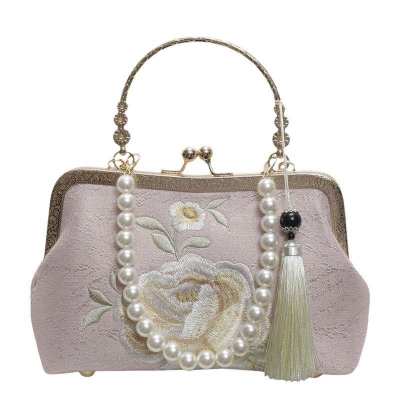 Buycenter Embroidered Han Chinese Crossbody Bag - Stylish Shell Shape - Buy Center