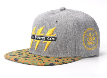 Buycenter Embroidered Lightning Visor Cap - Unisex Hip Hop Style - Buy Center