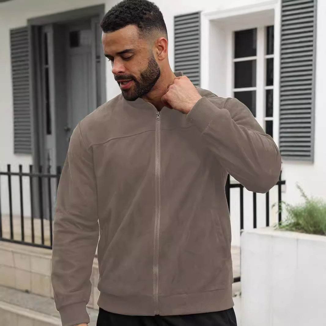 Buycenter Men's Suede Lightweight Jacket - Fashionable & Stylish, S to XXL - Buy Center