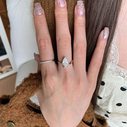 High-Grade Retro Copper Open Ring - Stylish Drop-Shaped Design for Women - Buy Center