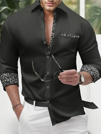 Fashion Loose Men's Long Sleeve Shirt - Breathable Pocket Design for Style - Buy Center