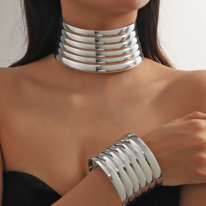 Personalized Metal Collar Bracelet Suit for Women - Stylish & Durable Accessory - Buy Center