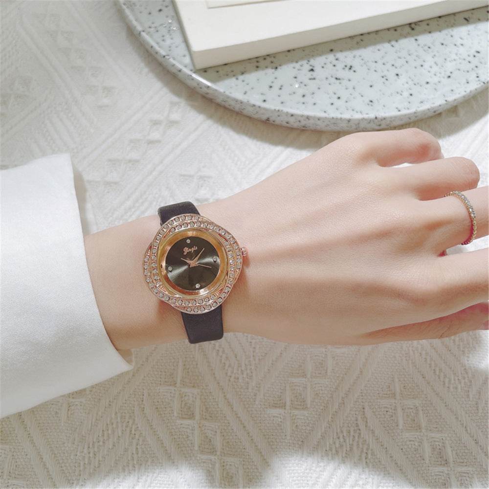 Buy Center Women's Quartz Watch - Elegant Diamond Dial & Multiple Colors - Buy Center