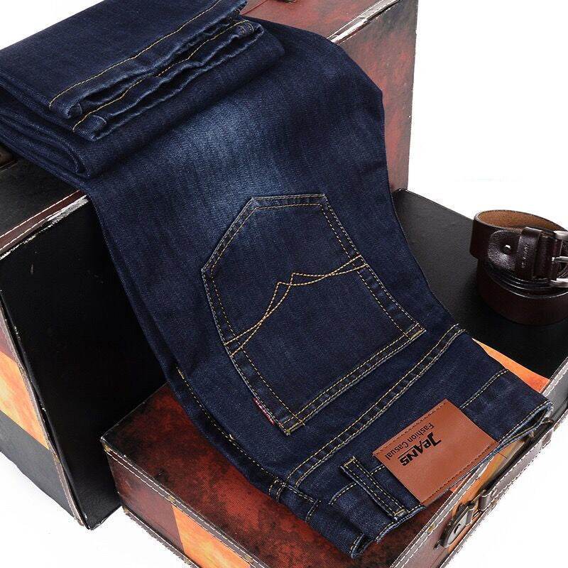 Men's Loose Straight Casual Work Stretch Jeans - Versatile and Comfortable - Buy Center