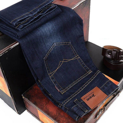 Men's Loose Straight Casual Work Stretch Jeans - Versatile and Comfortable - Buy Center
