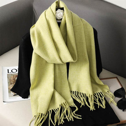 Solid Color Cashmere-like Scarf for Women - Warm, Quick-Drying Shawl - Buy Center