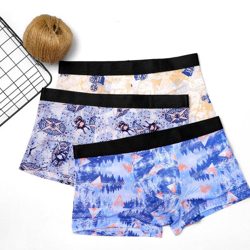 Men's Ice Silk Traceless Shorts - Breathable Summer Comfort Wear - Buy Center