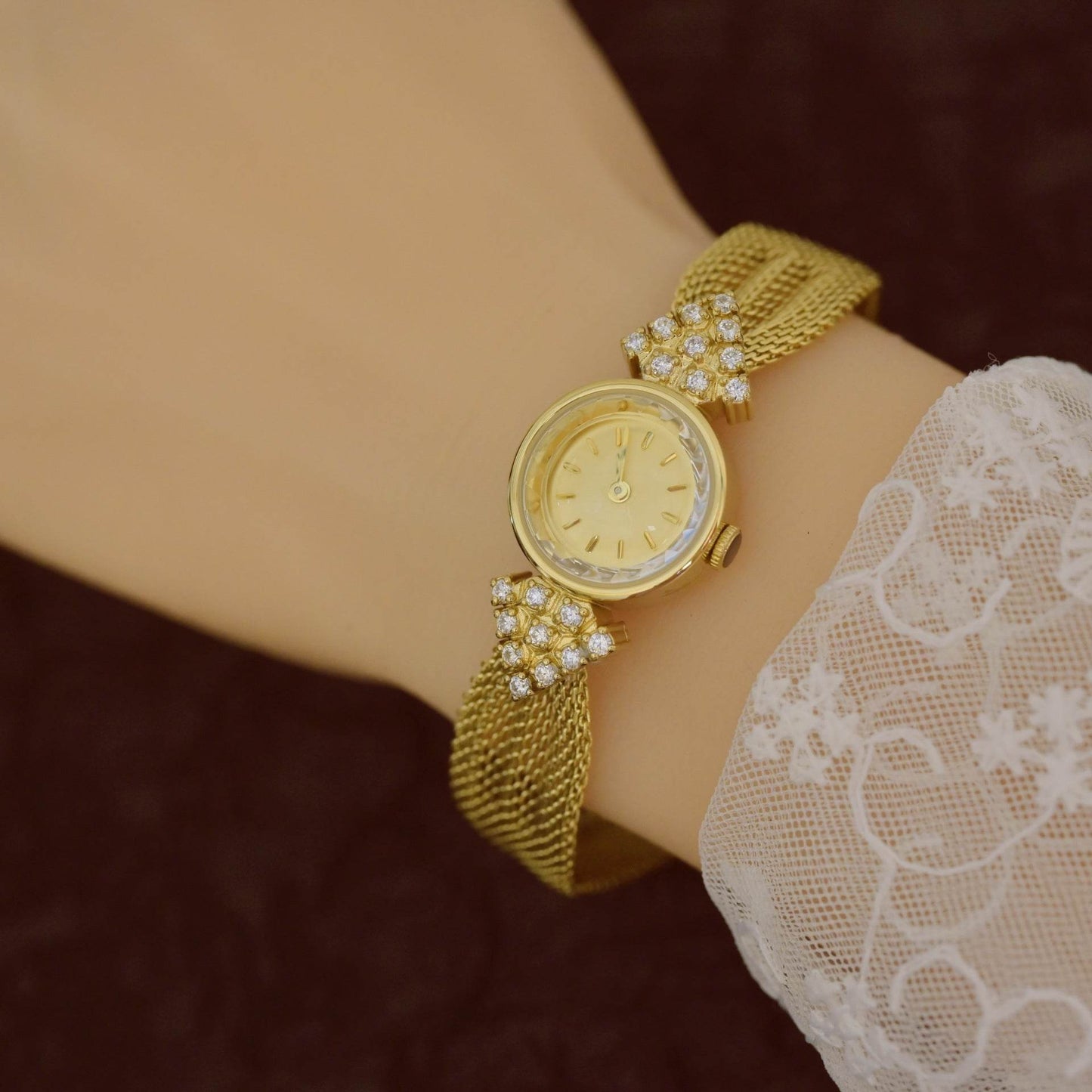 Vintage Kaleidoscope Diamond Quartz Watch - Elegant Women's Dress Accessory - Buy Center