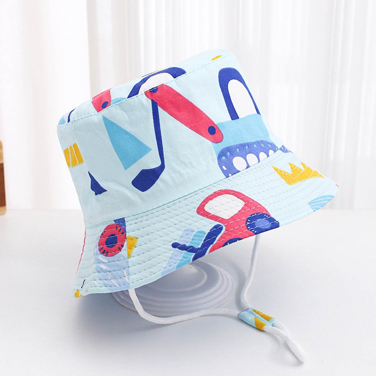 Cute Children's Printed Sunscreen Hat - Stylish Cotton Fedora for UV Protection - Buy Center