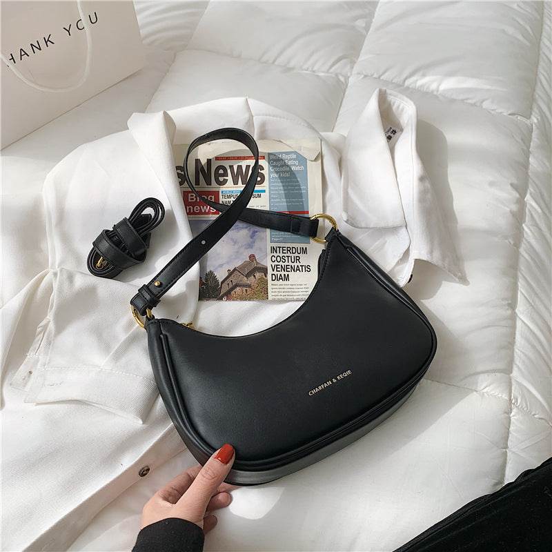 Buycenter Korean Style Messenger Bag - Trendy Crescent Design, Soft Handle - Buy Center