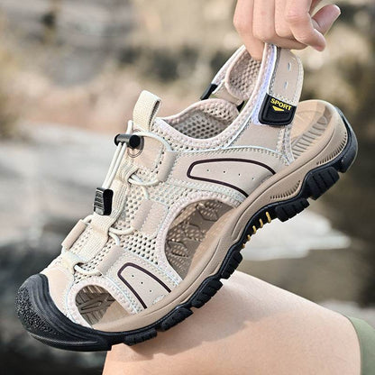 Men's Breathable Sandals - Soft Bottom, Anti-Collision Toe Cap Comfort - Buy Center