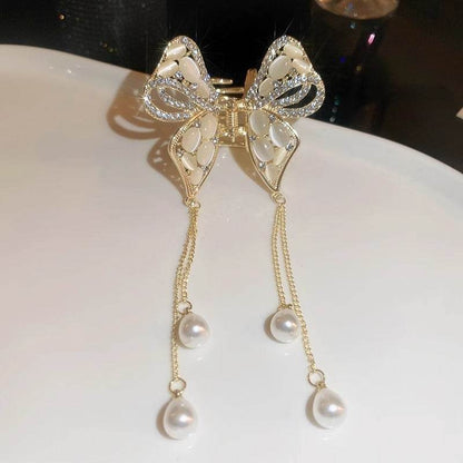 Elegant Golden Pearl Tassel Hairpin - Wedding Hair Jewelry for Women - Buy Center