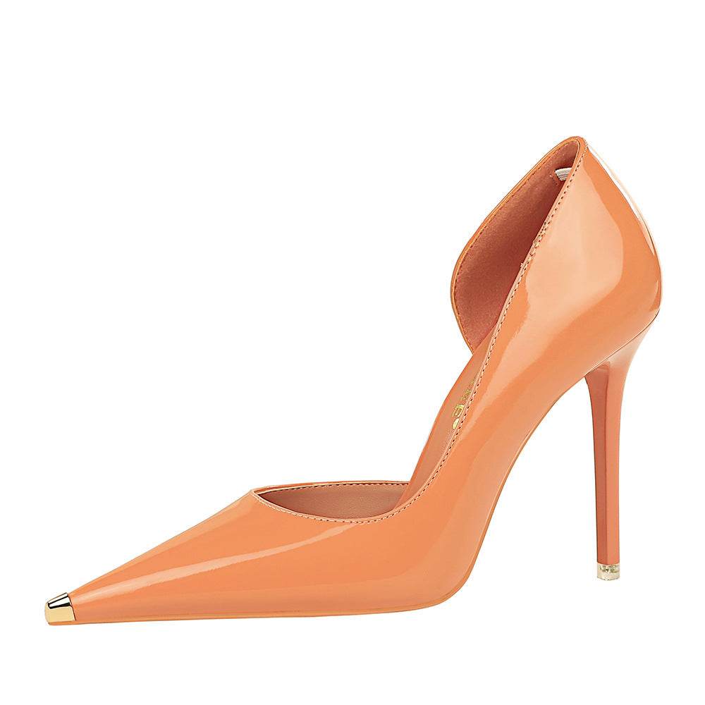 Women's Hollow High Heels - Stylish Stiletto Pumps in Solid Colors - Buy Center