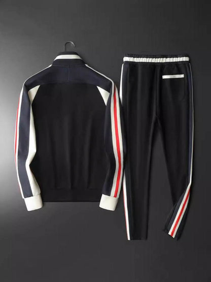 Men's Casual Suit - Trendy Black Sweater & Trousers Set for 2025 - Buy Center