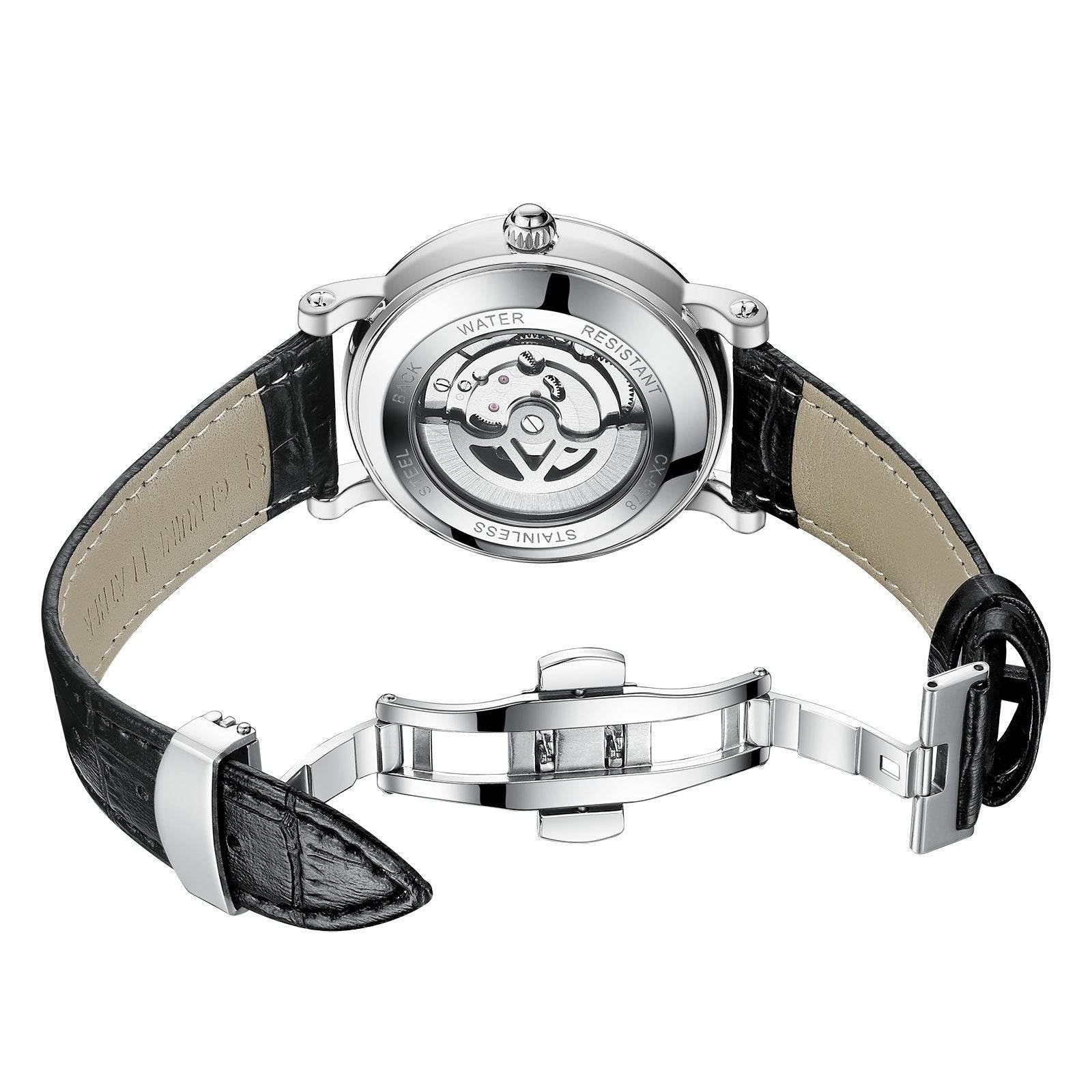 Men's High-End Waterproof Mechanical Watch - Luminous Hollow Flywheel Design - Buy Center