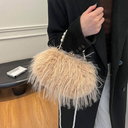 Buycenter Sweet Girl Plush Backpack - Portable Crossbody in Rose Red & More - Buy Center