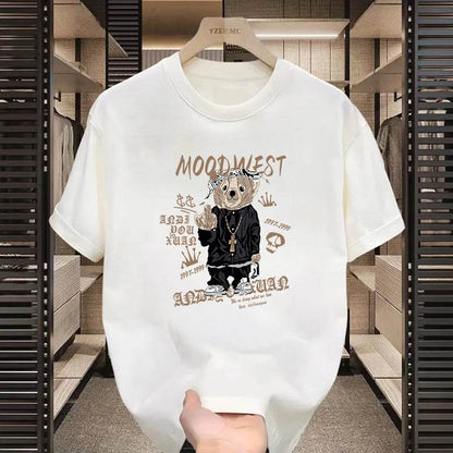 Buycenter High Street Printed Motorcycle T-Shirt - Short Sleeve for Casual Style - Buy Center