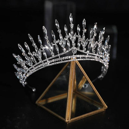 Elegant Rhinestone Wedding Hair Crown - Stunning Bridal Headdress 2025 - Buy Center
