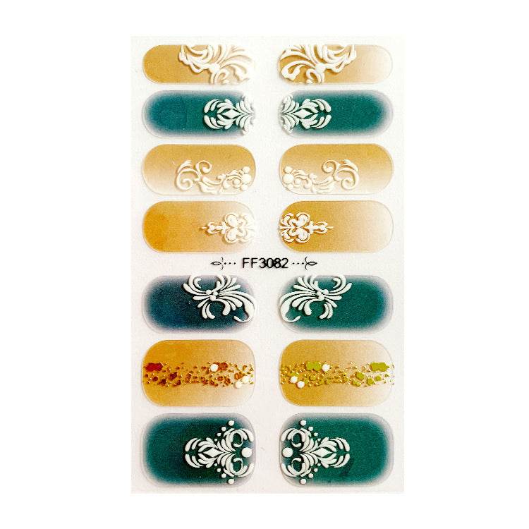 Amazon Fashion 3D Embossed Nail Stickers - Elegant Crystal Design 2025 - Buy Center