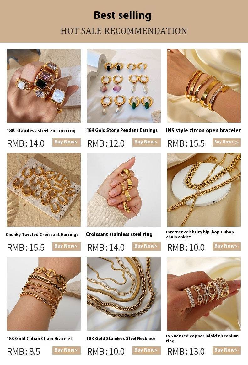 Stunning 18K Gold Double-Layer White Zircon Bracelet - Chic Modern Design - Buy Center