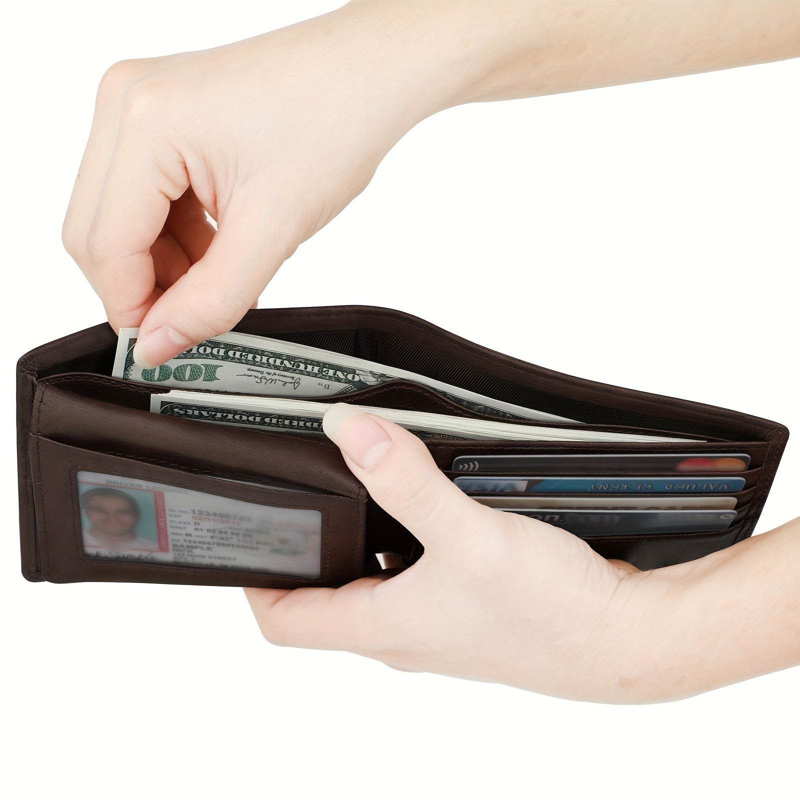 Anti-Theft Three-Fold Wallet for Men - Stylish and Secure Card Organizer - Buy Center