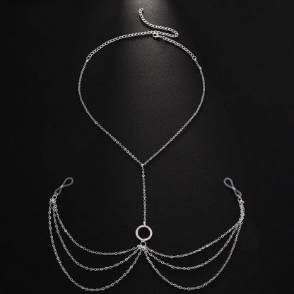 Sexy Diamond Nipple Chain Necklace - Glamorous Body Jewelry for Women - Buy Center