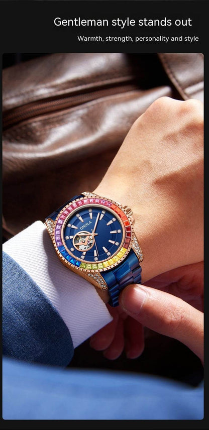 Buy Center Men's Automatic Mechanical Watch - Solid Steel Belt, 30m Waterproof - Buy Center