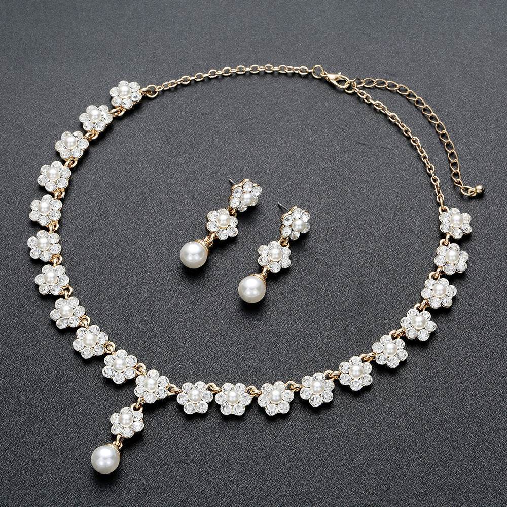Buy Center Creative Pearl Necklace and Earrings Jewelry Set - Fashion Style - Buy Center