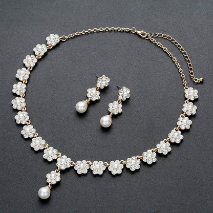 Buy Center Creative Pearl Necklace and Earrings Jewelry Set - Fashion Style - Buy Center