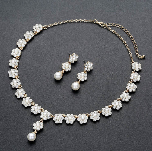 Buy Center Creative Pearl Necklace and Earrings Jewelry Set - Fashion Style - Buy Center