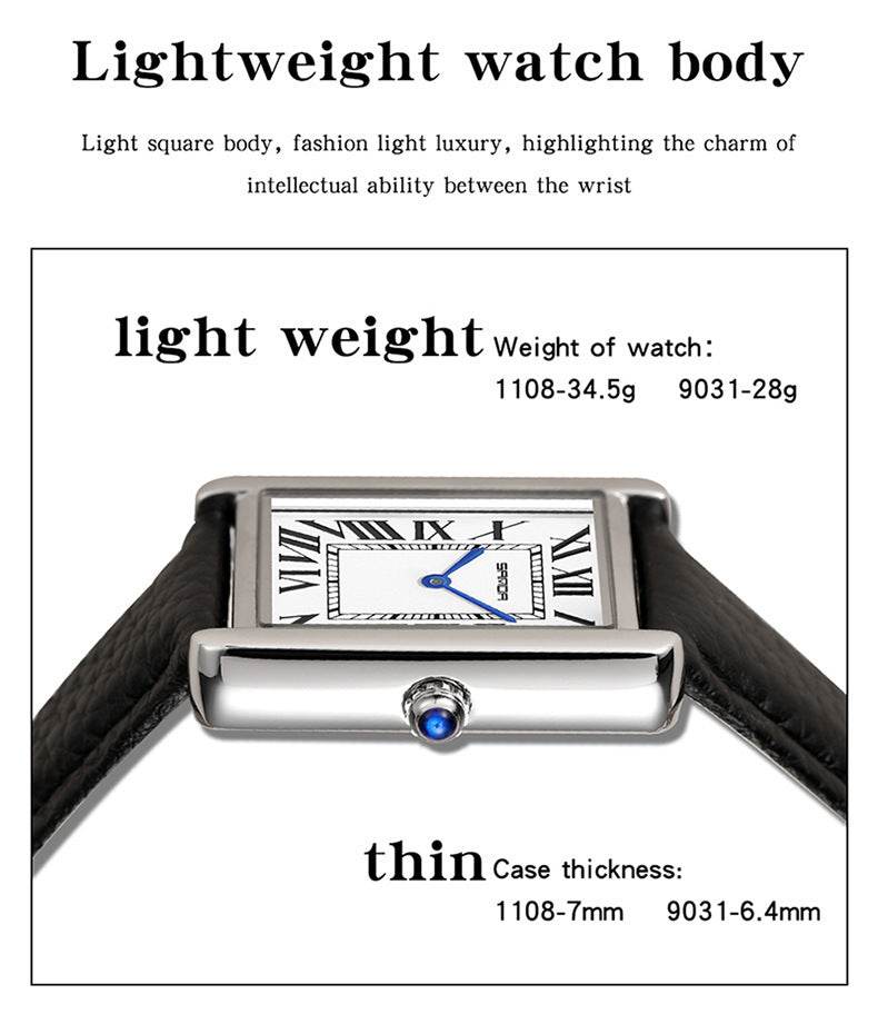 Roman Scale Waterproof Couple Watch - Trendy Fashionable Accessory 2025 - Buy Center