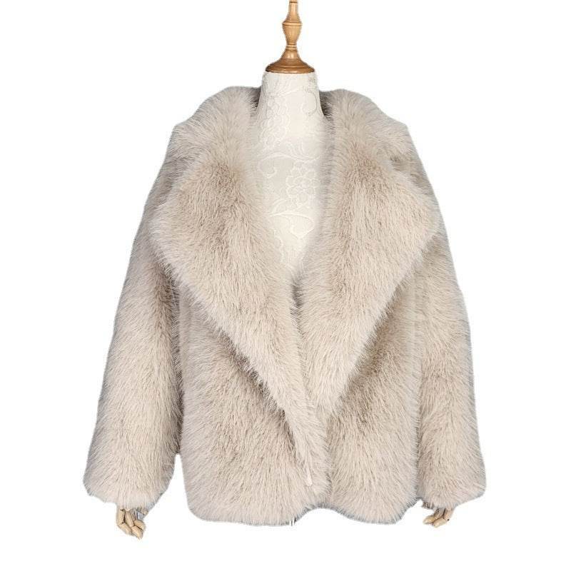 Buycenter Medium Length Fox Fur Coat - Stylish Street Trendsetter - Buy Center