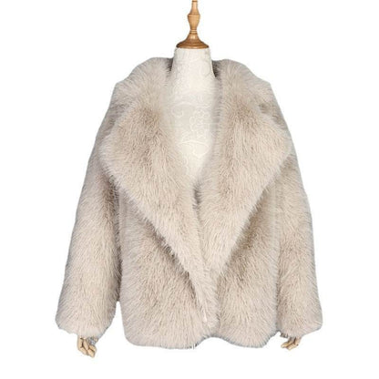 Buycenter Medium Length Fox Fur Coat - Stylish Street Trendsetter - Buy Center