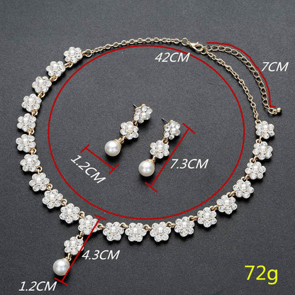 Buy Center Creative Pearl Necklace and Earrings Jewelry Set - Fashion Style - Buy Center
